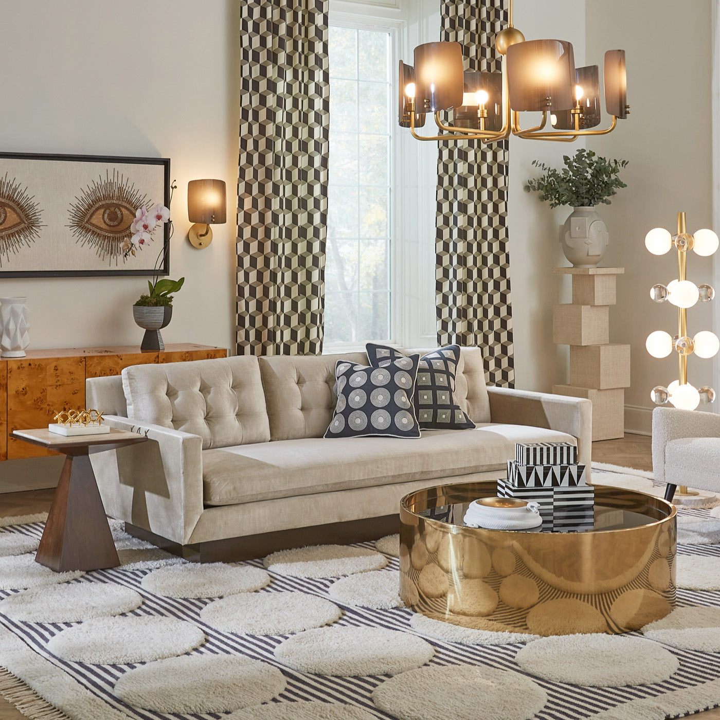 Modern Alphaville Cocktail Table - Stylish Coffee Table for Living Room, Lounge & Bar - Perfect for Entertaining, Small Spaces & Home Decor