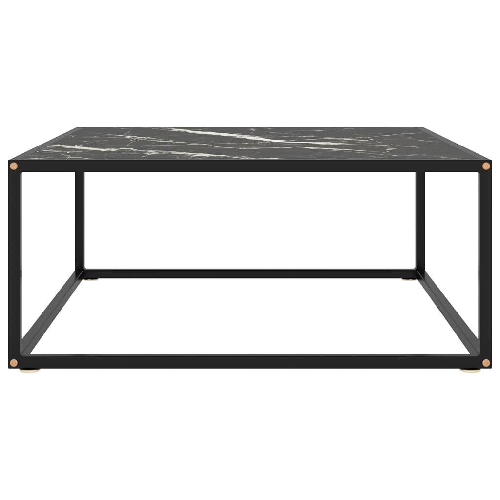 Modern Black Marble Glass Coffee Table 31.5