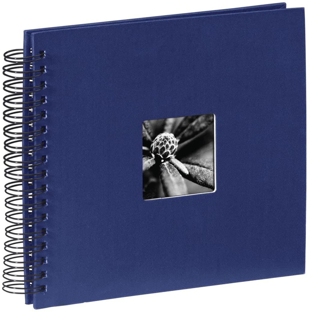 Hama Blue Spiral Black Page Album 28cm x 24cm - Premium Sketchbook for Artists & Designers - Perfect for Drawing, Sketching & Mixed Media Art Projects