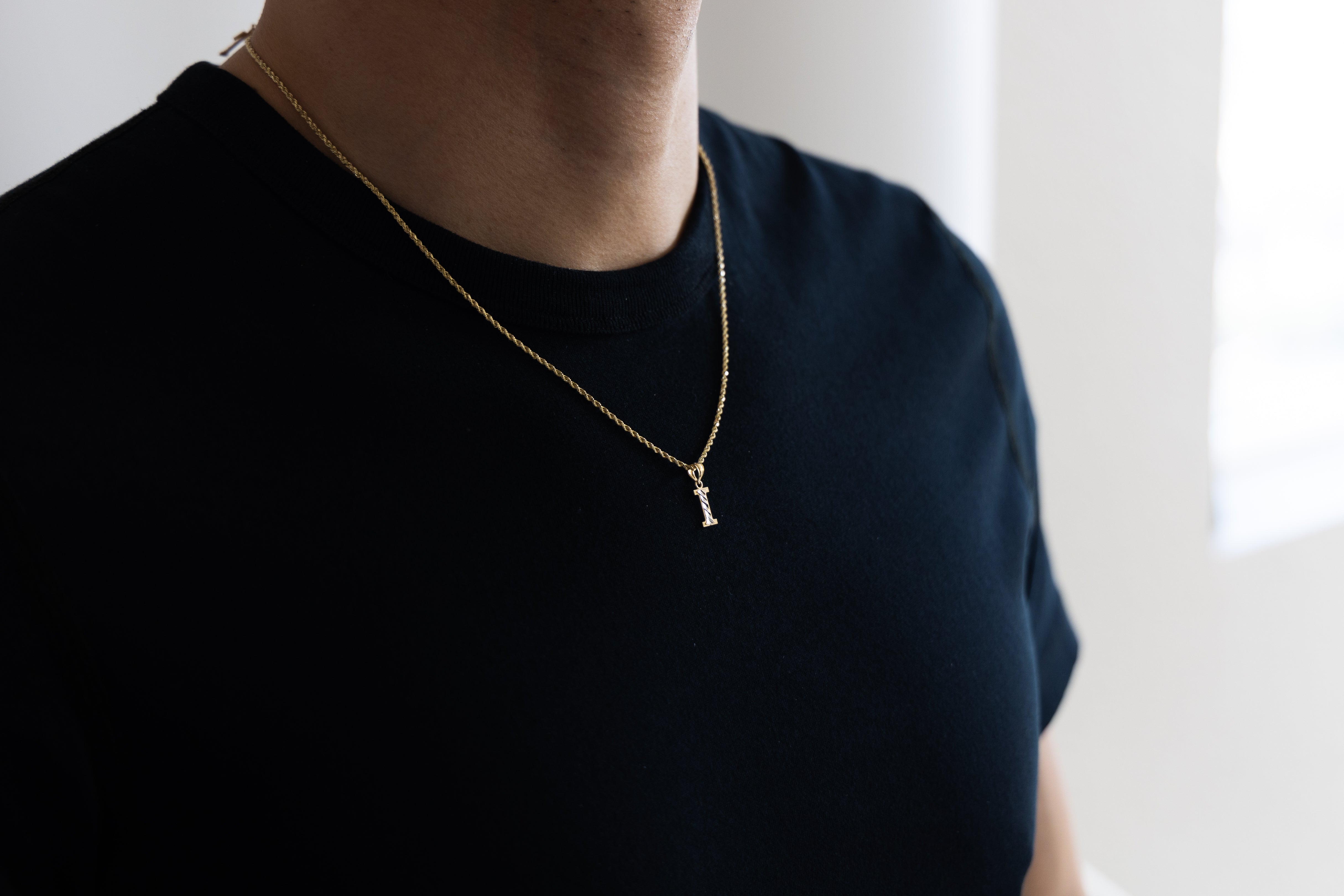14K Gold Block Letter I Pendant Necklace - A to Z Initial Pendants for Women & Girls - Perfect for Birthdays, Anniversaries & Gifts
