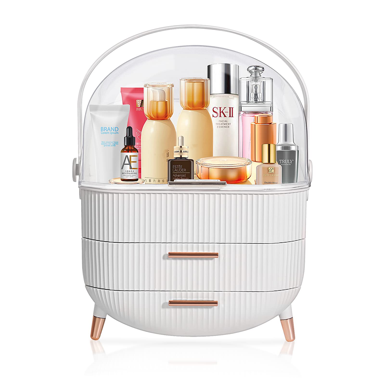 Portable Makeup Organizer & Cosmetic Storage Case - Vanity & Bathroom Display Rack for Skincare Products - Perfect Back to School Gift for Daughter - Ideal for Dresser, Travel & Daily Beauty Routine