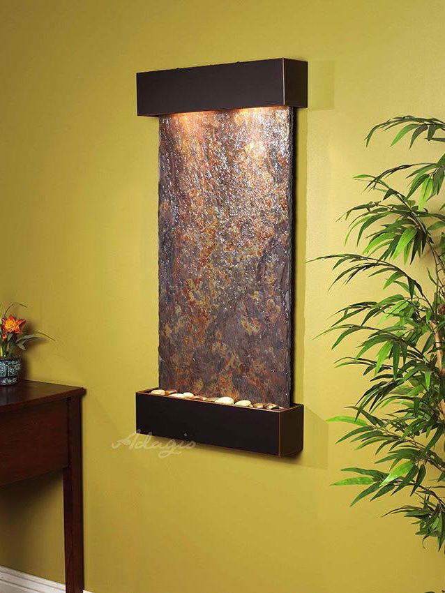 Adagio Whispering Creek Blackened Copper Multi-Color Natural Slate Wall Cladding Tile WCS1504 - Perfect for Kitchen Backsplash, Bathroom Walls & Fireplace Surrounds