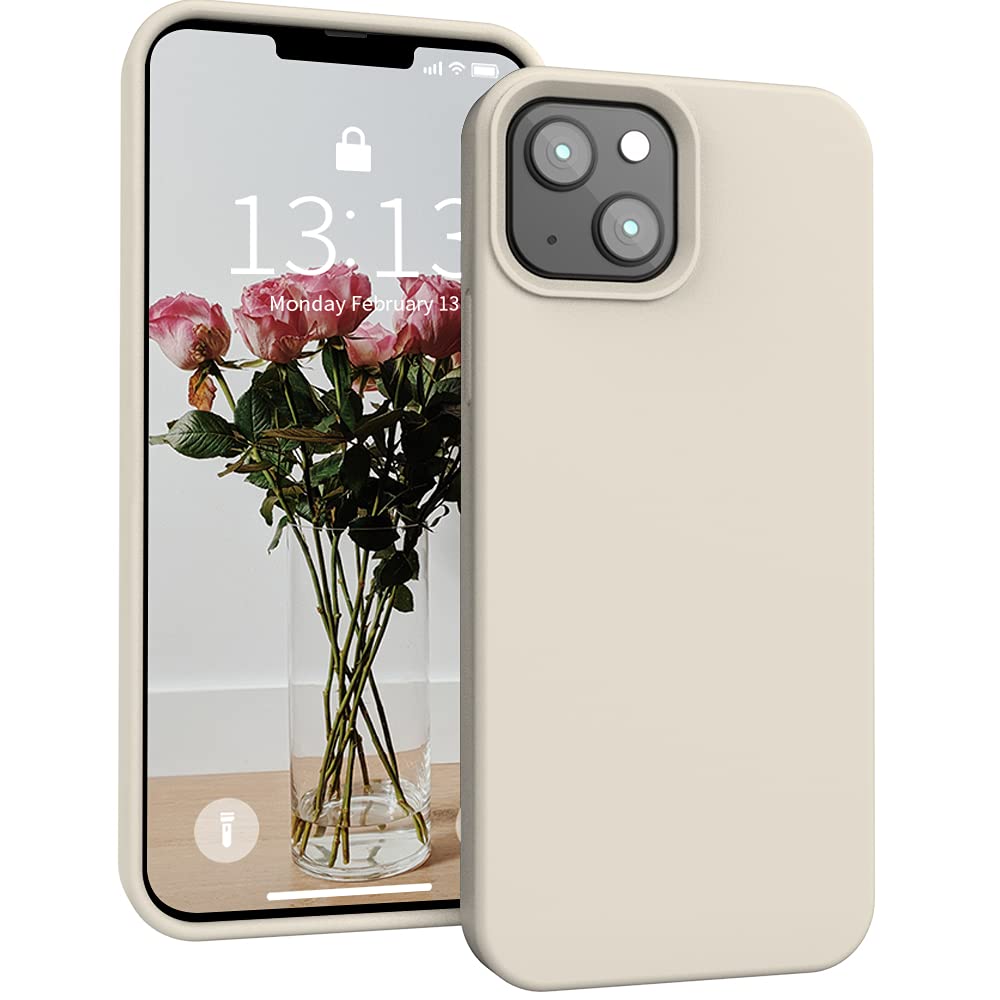 Premium Shockproof Silicone Case for iPhone 13 Mini (5.4 Inch) - Slim Protective Cover with Soft Touch Finish | Perfect for Everyday Use, Travel & Outdoor Activities (Stone Color)