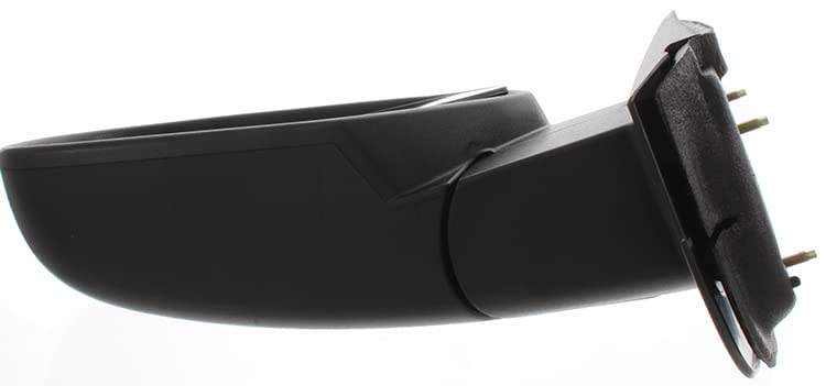 Black Textured Manual Side Door Mirror for Chevy Silverado & GMC Sierra 1500/2500/3500 (2007-2014) - Left Driver Side Replacement - Perfect for Off-Roading & Truck Upgrades