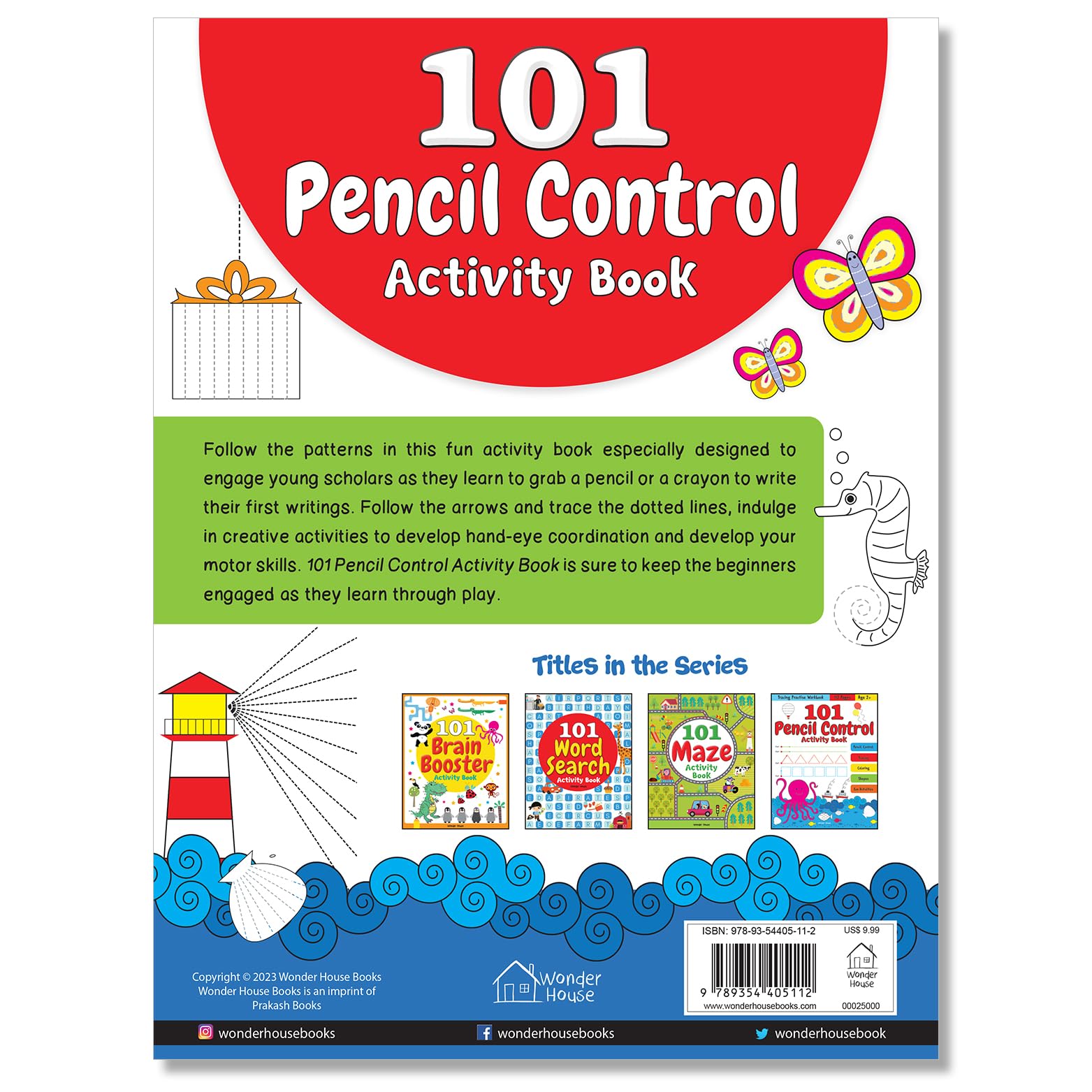 101 Pencil Control Activity Book for Kids - Tracing Practice Workbook for Preschool & Kindergarten - Improve Handwriting Skills for Classroom & Homeschool Learning