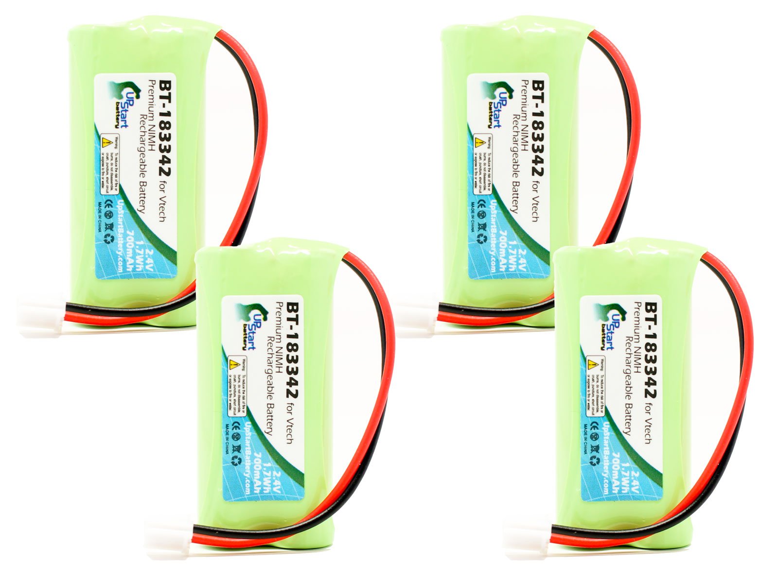4 Pack AT&T TL92420 Replacement Battery - 700mAh 2.4V Ni-MH Rechargeable Battery for AT&T Cordless Phones - Perfect for Home & Office Communication Devices