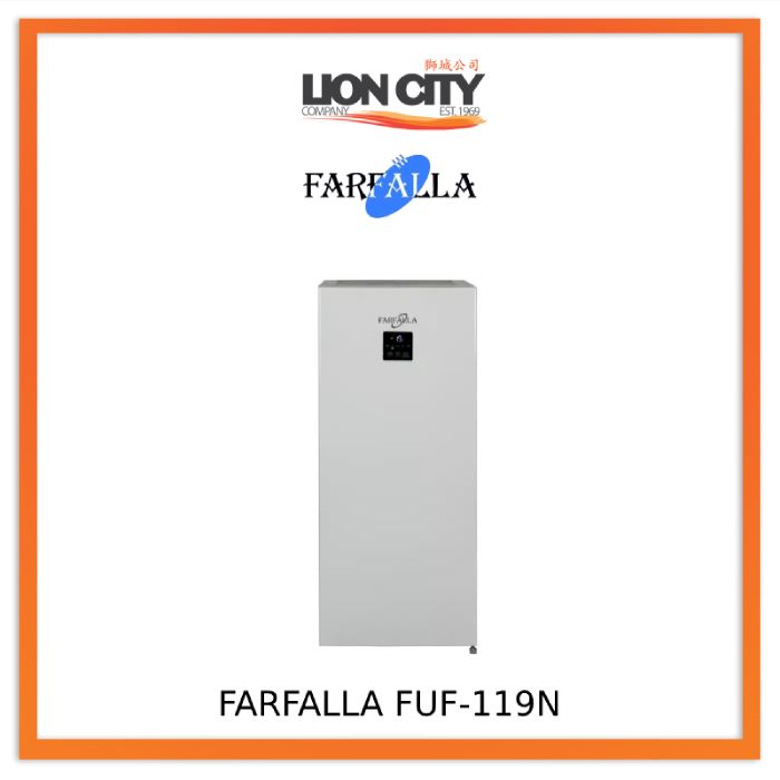 Farfalla FUF 119NF Frost Free Upright Freezer 119L - Energy Efficient Home Freezer for Kitchen, Garage, or Basement Storage - Perfect for Frozen Food, Meat, and Bulk Groceries