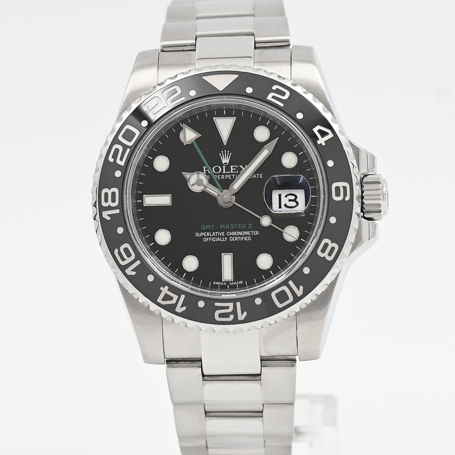 Rolex GMT Master II 40mm Stainless Steel Watch 2010 Model - Perfect for Travelers & Business Professionals