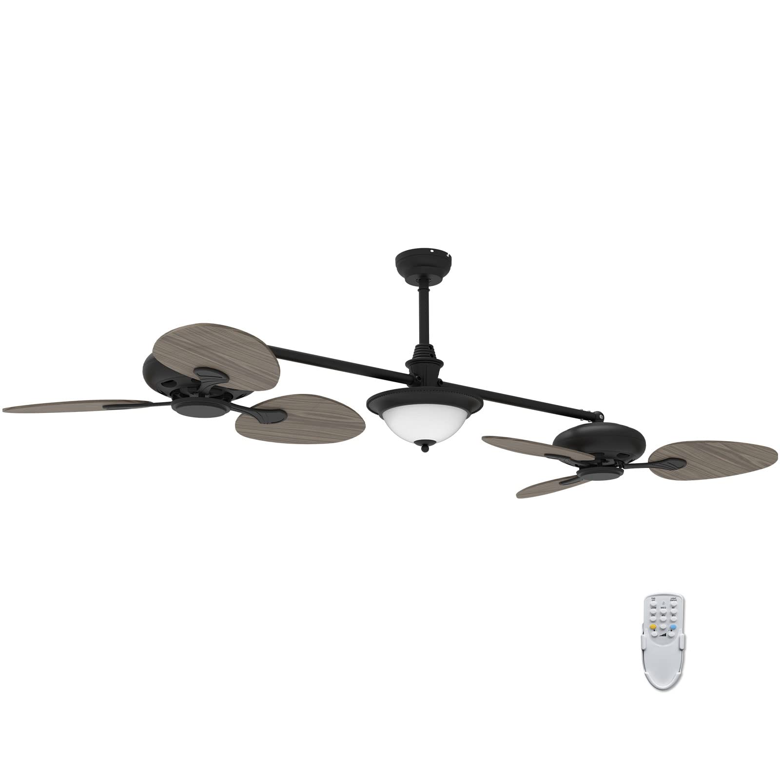 86 Inch Large Double Ceiling Fan with Lights Remote Control - Dimmable Indoor/Outdoor Ceiling Fan for Living Room, Bedroom, Patio - Oil Rubbed Bronze Finish - Perfect for Home Cooling and Decoration