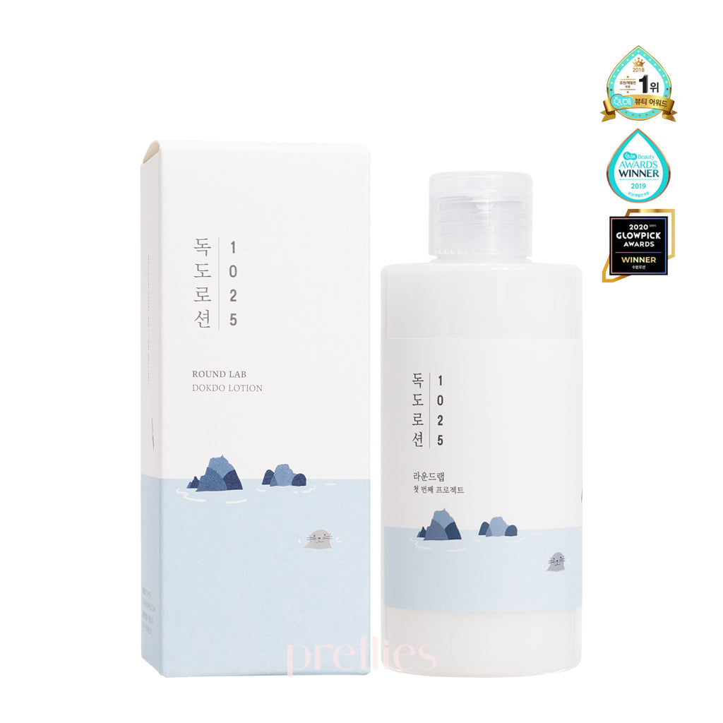 ROUND LAB 1025 Dokdo Lotion 200ml - Korean Moisturizing Toner for Dry & Sensitive Skin | Daily Hydration & Soothing Care for Face & Body