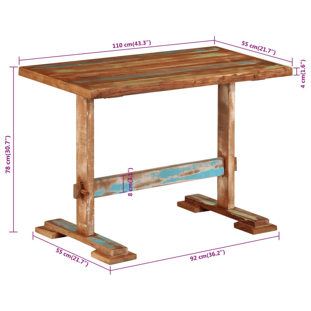 Reclaimed Solid Wood Dining Table 43.3