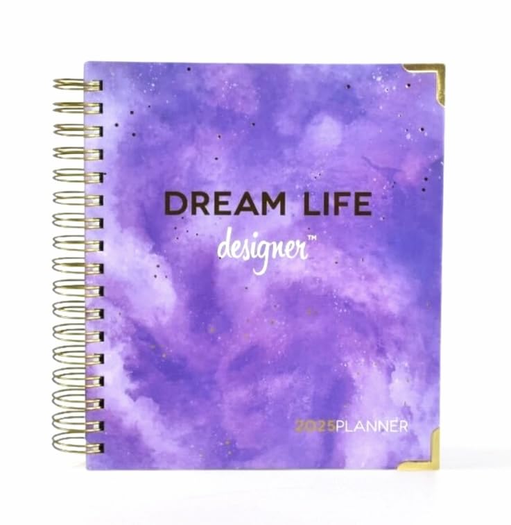 Dream Life Designer 2025 Planner - Weekly & Monthly Academic Calendar with Goal Setting System, 8