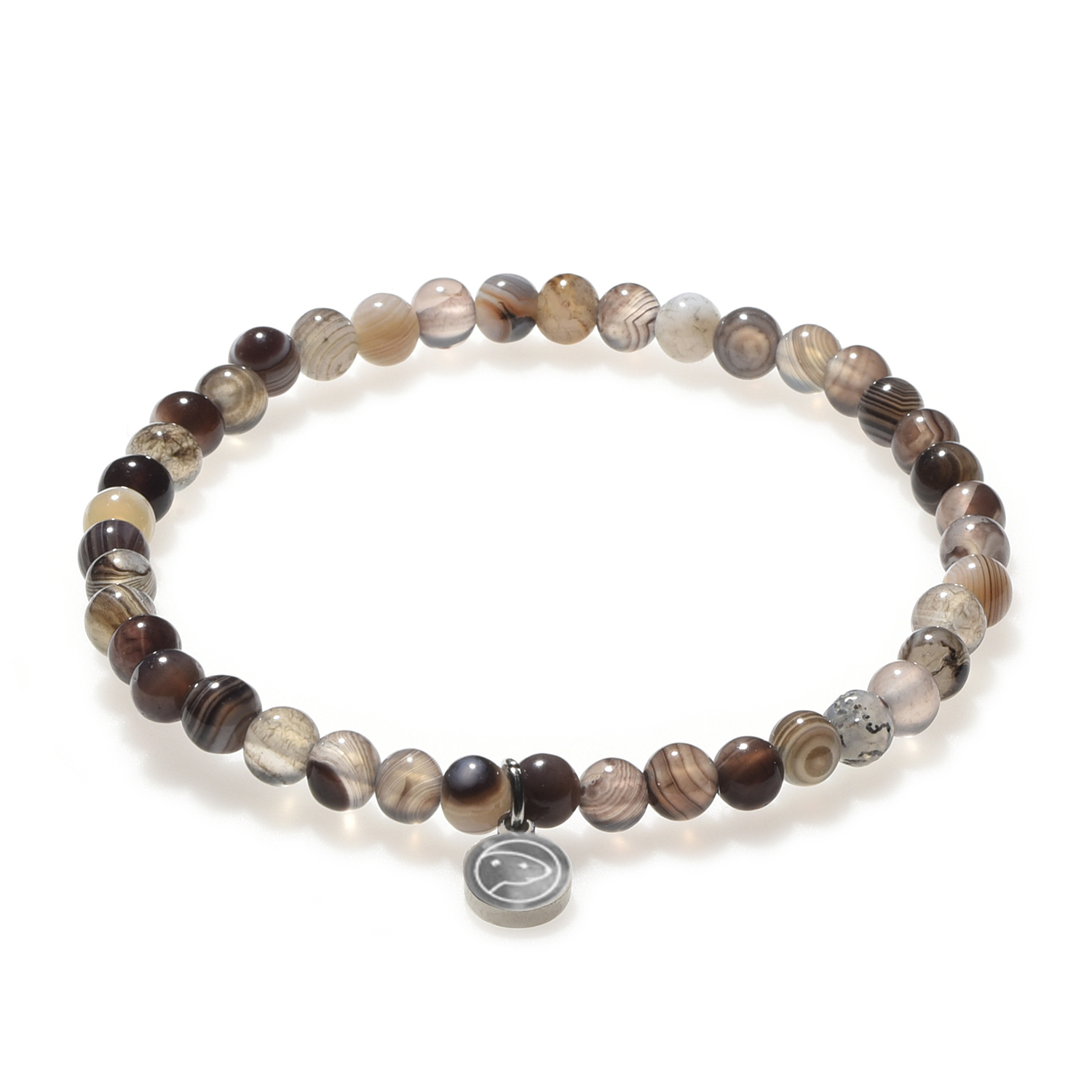 Botswana Agate Bracelet for Women - Natural Stone Beaded Minimalist Stretch Bracelet for Healing, Chakra Balancing & Positive Energy | Perfect for Yoga, Meditation & Spiritual Gifts