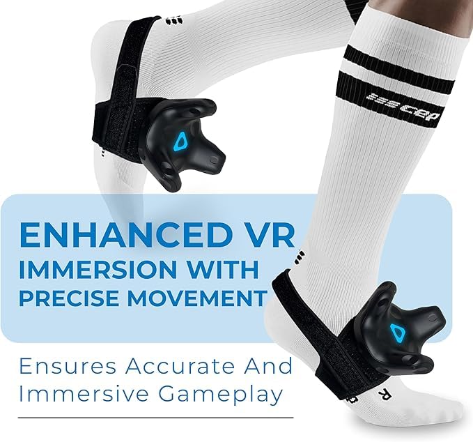 Skywin VR Full Body Tracking Bundle (1 Tracker Belt, 2 Hand Straps, 2 Foot Straps, 2 Leg Straps) for HTC Vive Trackers - Enhanced Immersive VR Gaming Experience for Beat Saber, VRChat & Fitness Apps