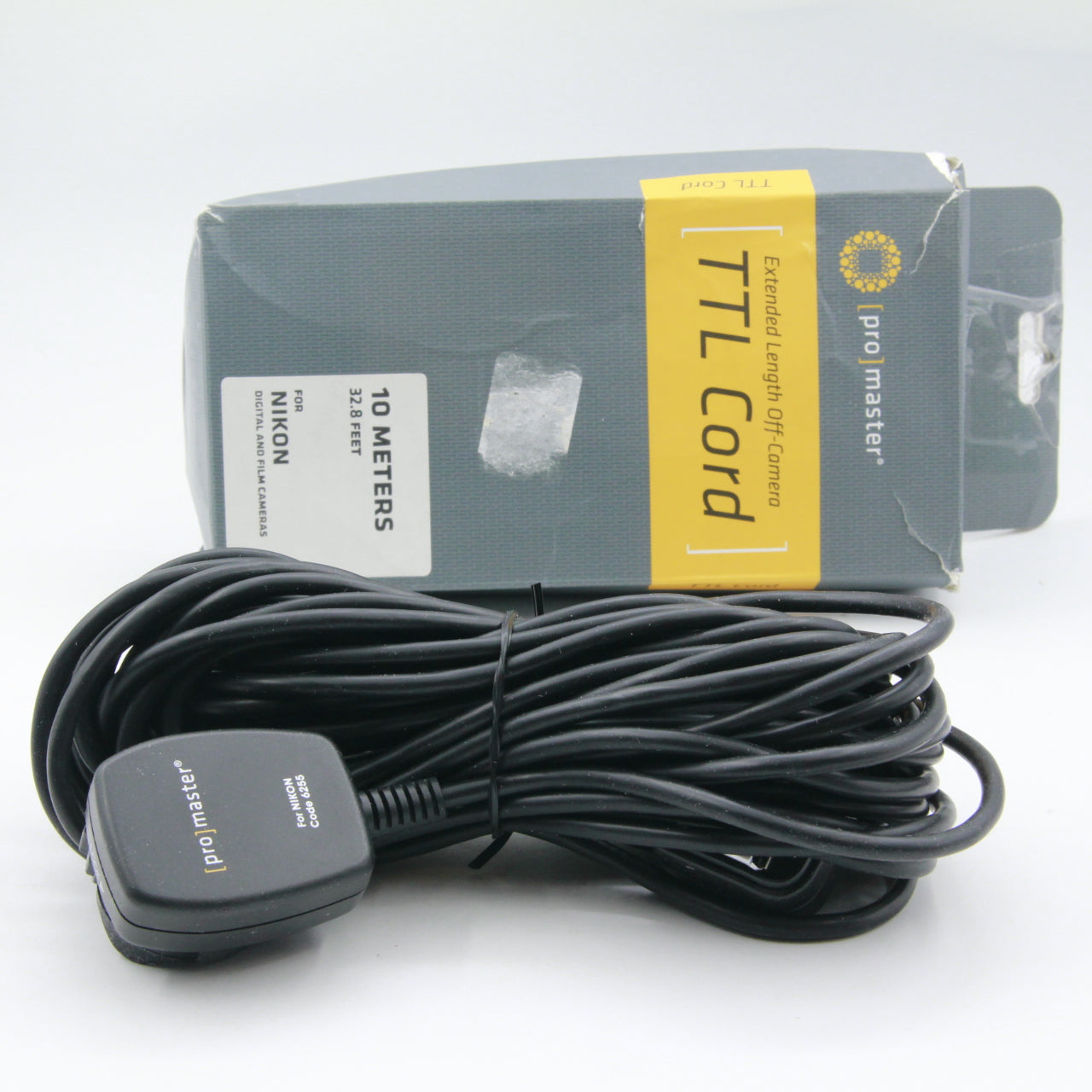 Open Box Fair - ProMaster TTL Flash Sync Cord for Nikon 32ft - Perfect for Studio Photography & Off-Camera Flash Setups
