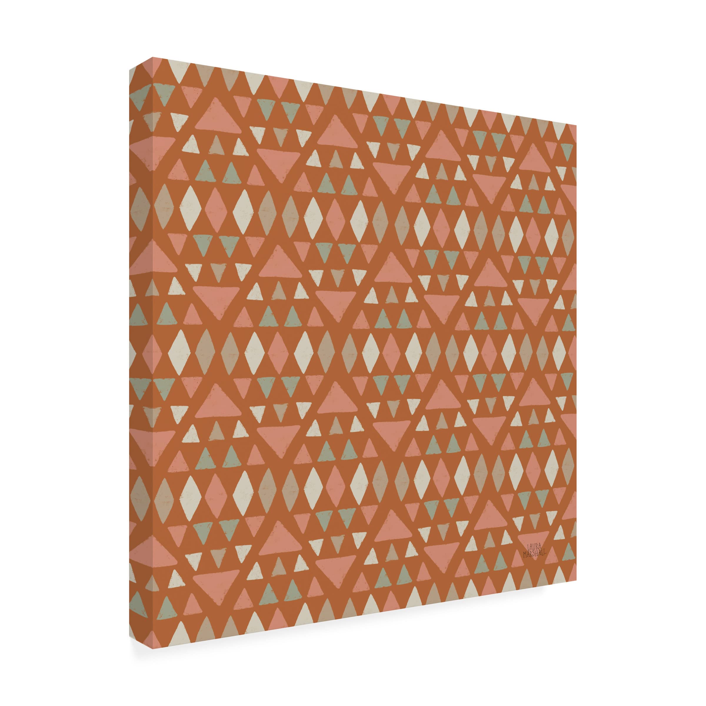 Laura Marshall 'Gone Glamping Pattern VIIIB' Canvas Wall Art - Modern Camping Themed Home Decor for Living Room, Bedroom & Office