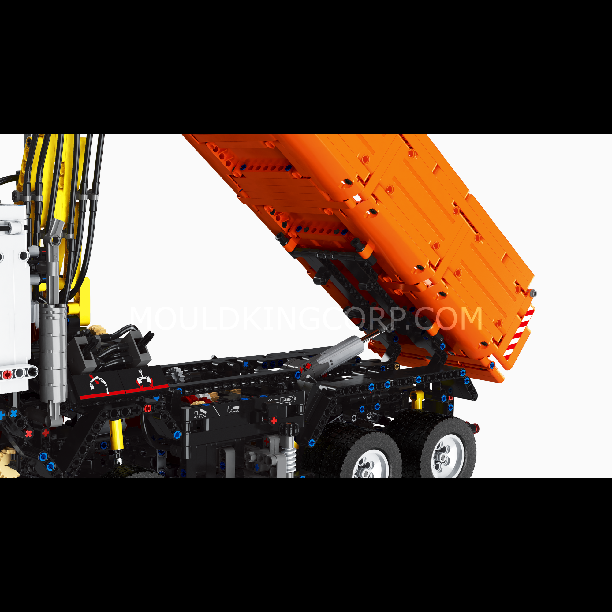 Mould King 19007 2-in-1 RC Excavator & Dump Truck Building Set - 2970 Piece STEM Construction Toy for Adults & Kids | Remote Control Engineering Vehicle Kit for Indoor & Outdoor Play