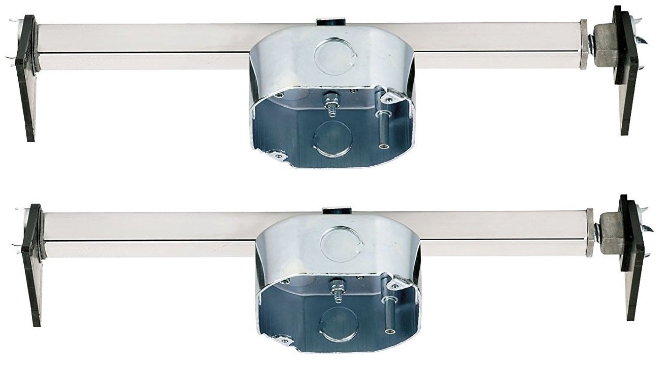 Ceiling Fan Saf-T Brace with 3 Teeth - Twist & Lock Installation - Heavy Duty Support for Secure Mounting (2 Pack) - Perfect for Living Room, Bedroom & Outdoor Patio Fans