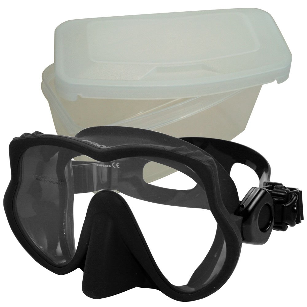 Promate Frameless Scuba Diving Snorkel Mask with Protective Case - Perfect for Underwater Exploration, Snorkeling Adventures & Marine Life Observation