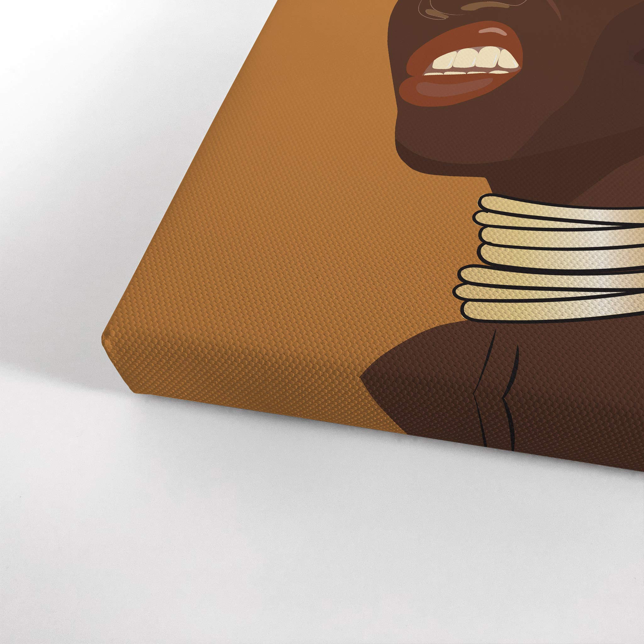 African American Wall Art Canvas Prints - Black Art Wall Decor for Home & Office, African American Black Girl Art, Gold Necklace Wall Decor, 36x24 Inches - Perfect for Living Room, Bedroom & Gallery Display