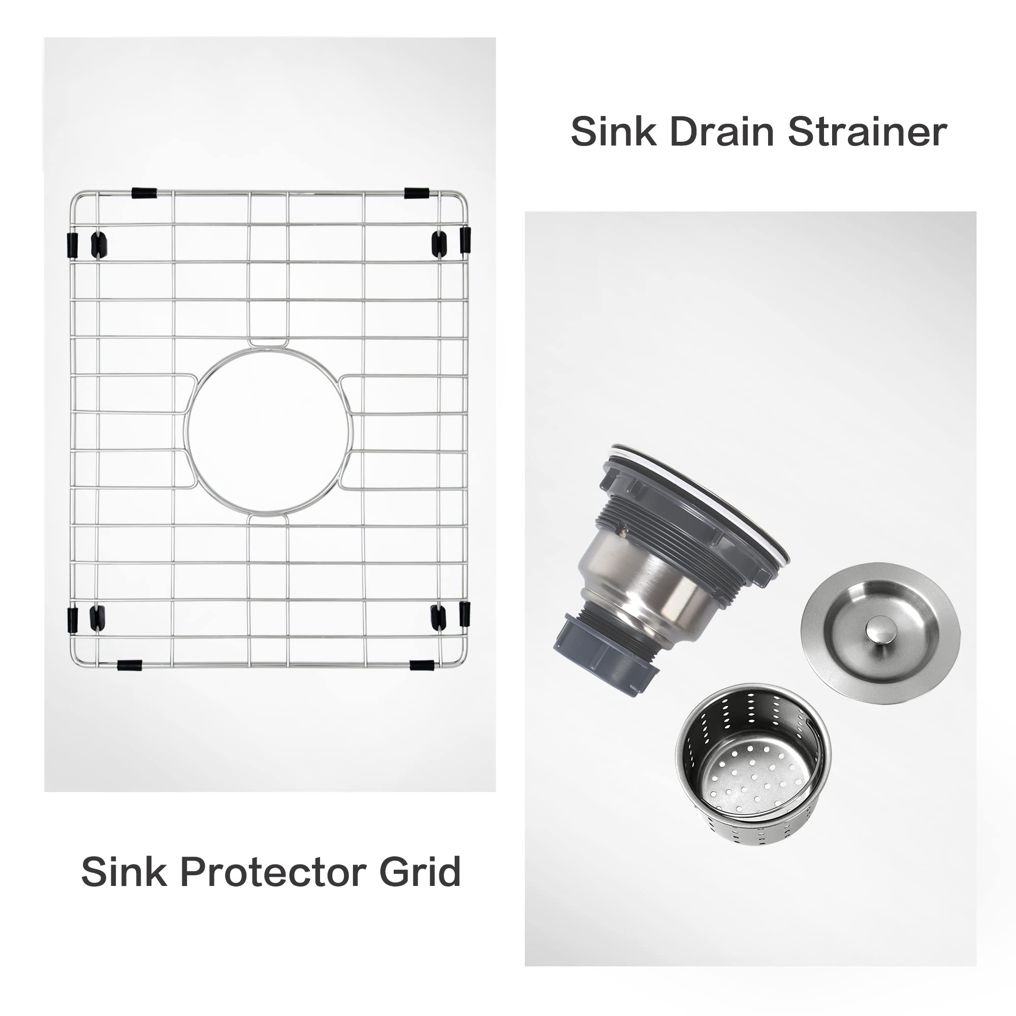 Black Granite Composite Undermount Bar Sink 15x17 Inch - Small RV Kitchen Sink for Tiny Homes, Campers & Outdoor Bars | Durable & Stylish Sink Solution