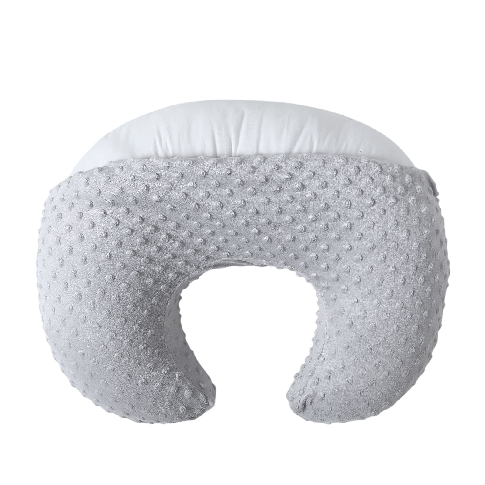 Ultra-Soft Baby Nursing Pillow Cover - Standard Size Slipcover for Breastfeeding Moms | Fits Infant & Newborn Nursing Pillows for Boys & Girls | Glacier Gray | Perfect for Nursing, Bottle Feeding & Tummy Time
