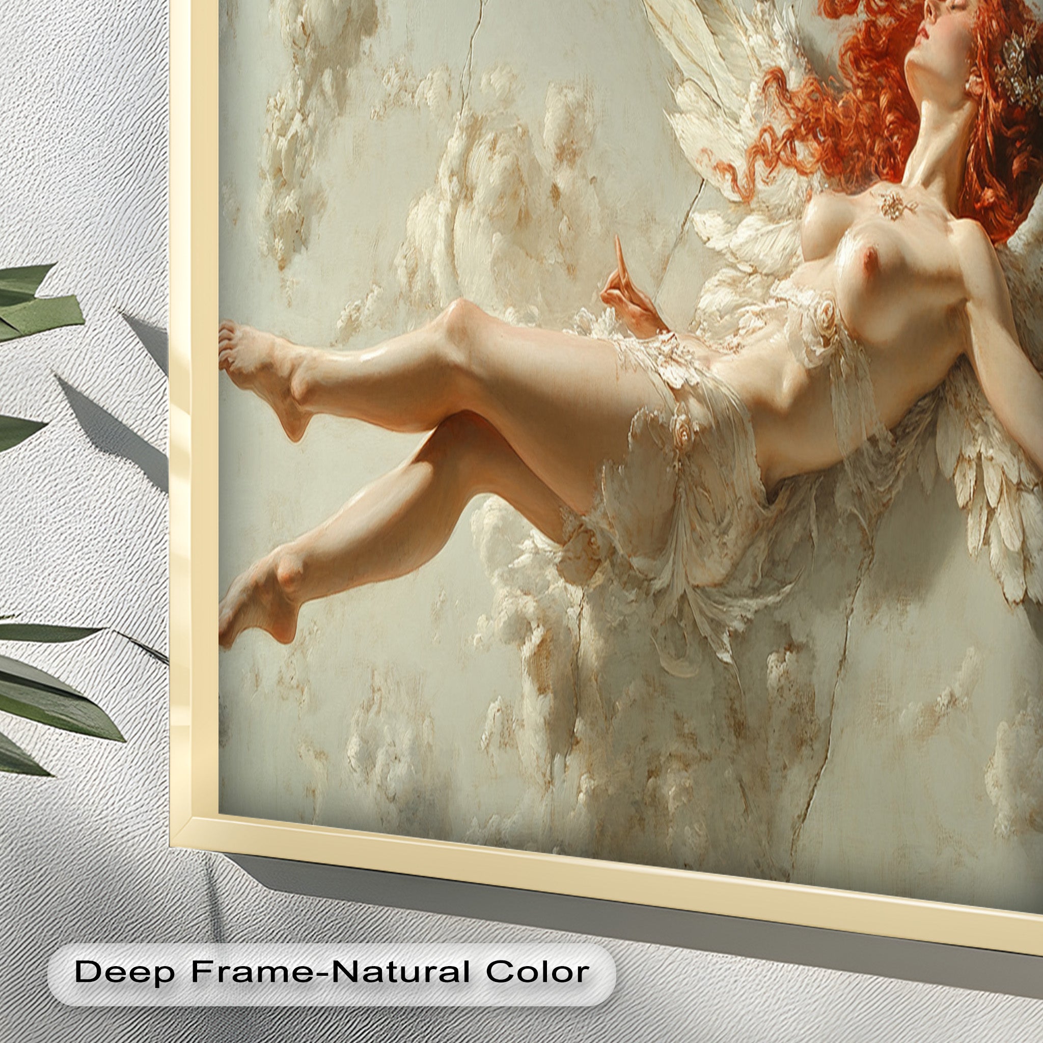 Ascension of the Flame - Mythological Angel Oil Painting Wall Art for Home Decor, Living Room, Bedroom & Office