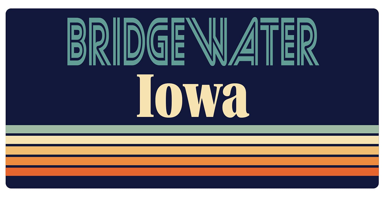 Bridgewater Iowa 5 x 2.5-Inch Retro Fridge Magnet - Vintage Souvenir & Collectible for Home, Office, or Travel Memories