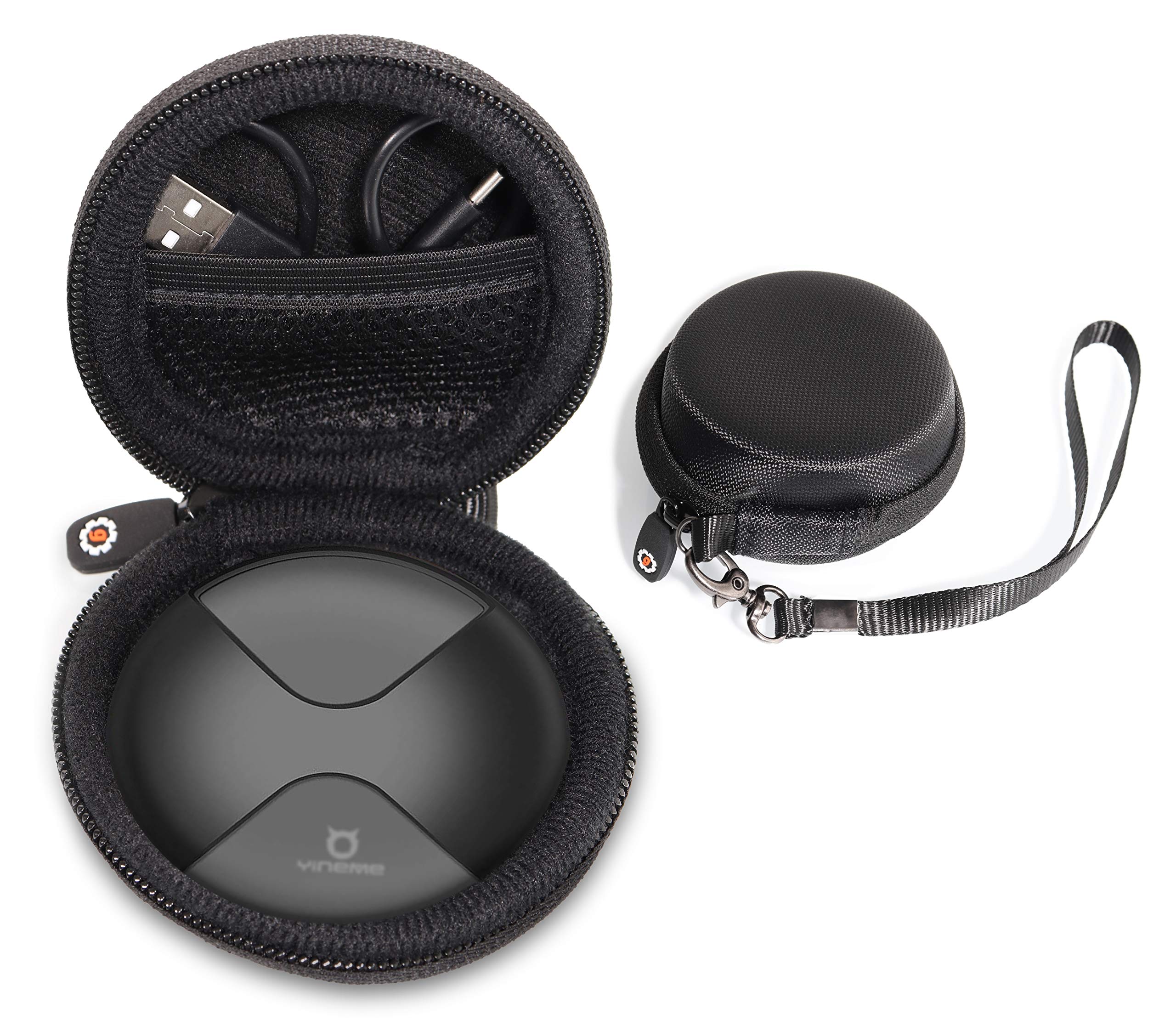 YINEME Wireless Earbuds Case - Bluetooth 5.0, Noise Cancelling, 18H Playtime - for Travel & Work (Black)