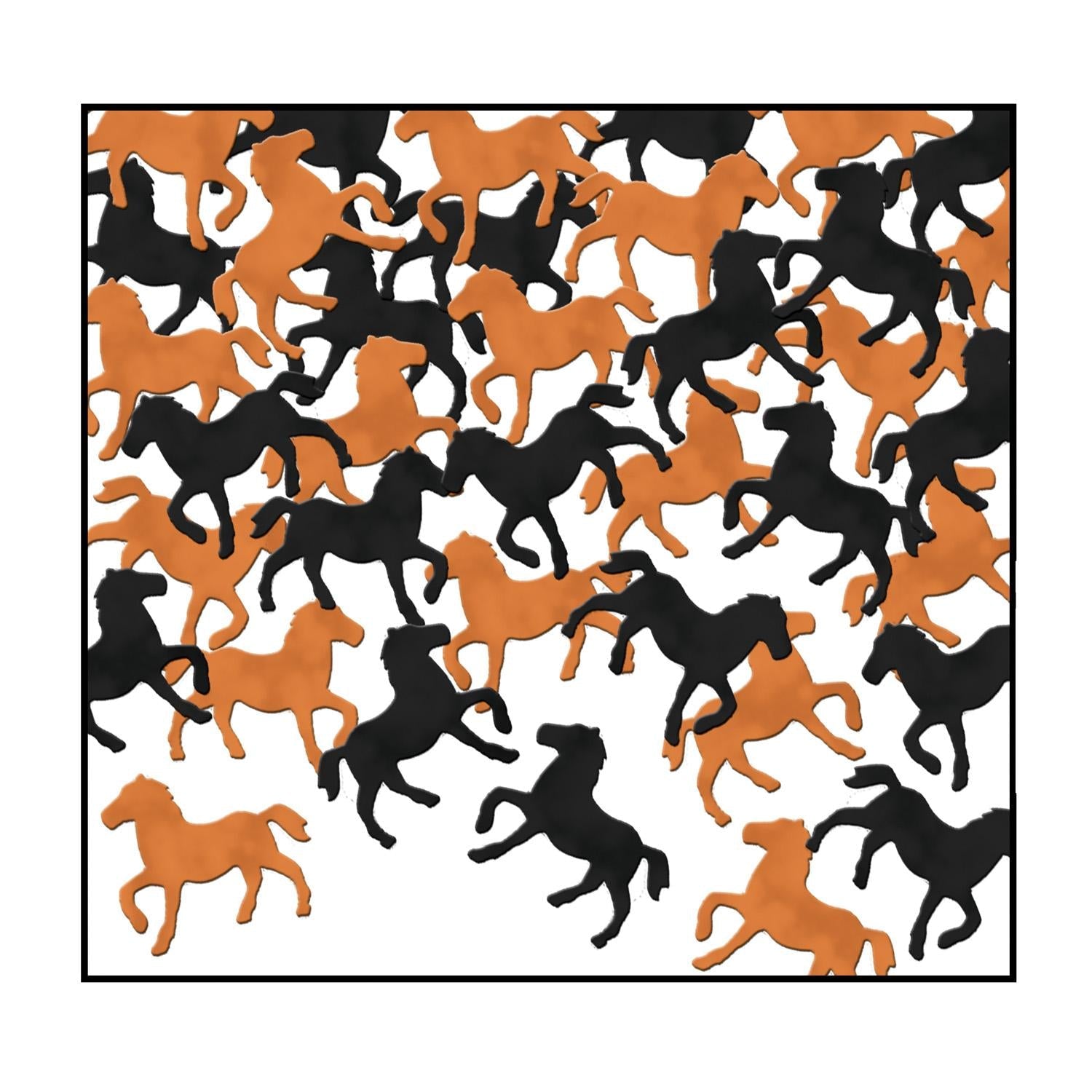 12 Pack Beistle Confetti Horses Decorations - Black & Copper (1 Oz per Pack) | Party Supplies, Birthday Decor, Wedding Centerpieces, Baby Shower Decorations