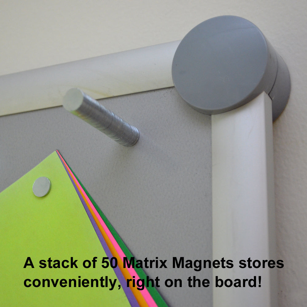 Matrix 3/8 Inch Neodymium Disc Magnets - 50 Pack, Silver - Strong Permanent Magnets for DIY Projects, Crafts, Whiteboards & Home Organization