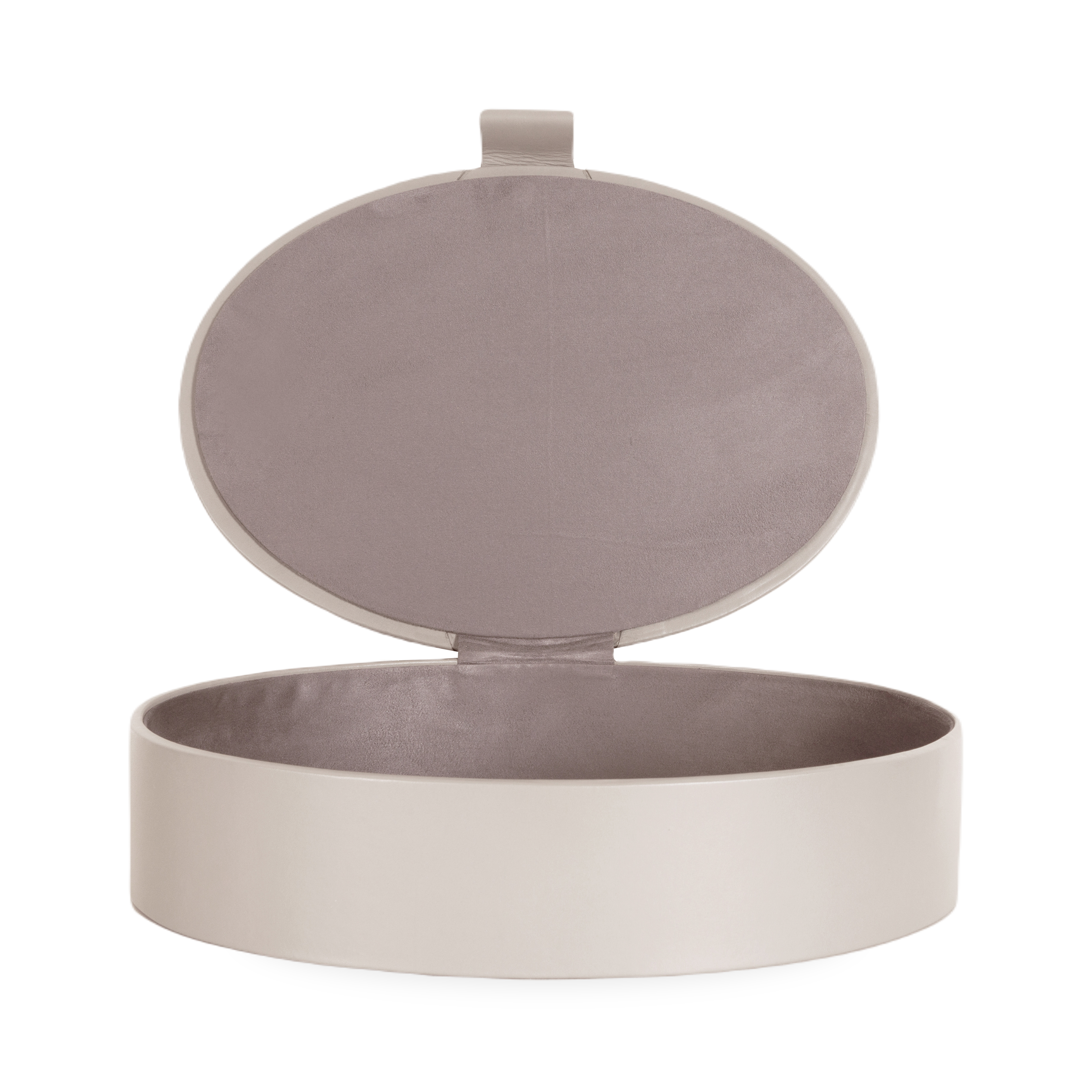 Premium Genuine Leather Oval Jewelry Box - Elegant Storage for Rings, Necklaces & Keepsakes | Perfect for Travel, Gifts & Home Decor