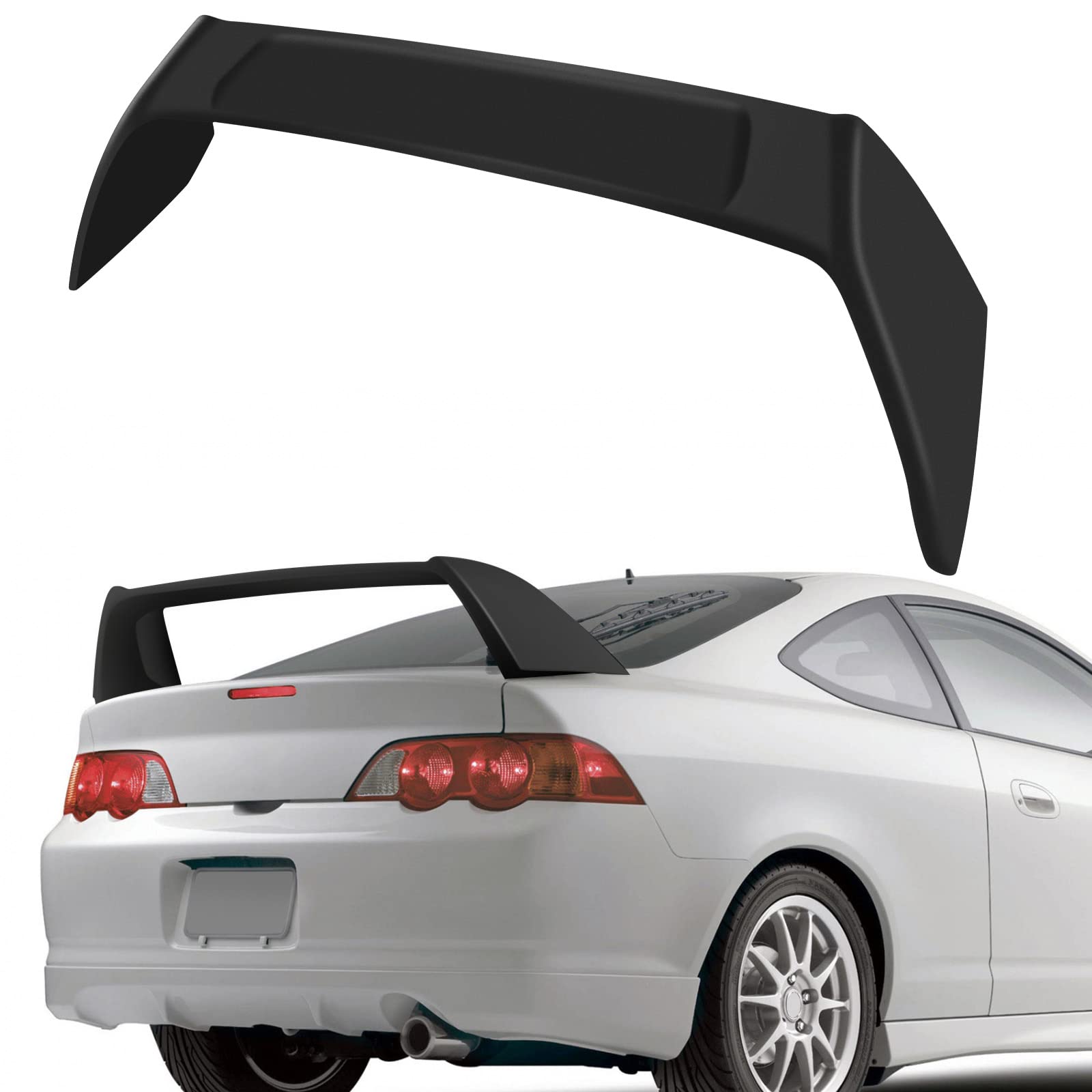 ABS Rear Trunk Lip Spoiler for 2002-2006 Acura RSX - Matte Black Rear Tail Deck Boot Wing - Enhances Aerodynamics & Sporty Style for Street Racing & Car Shows