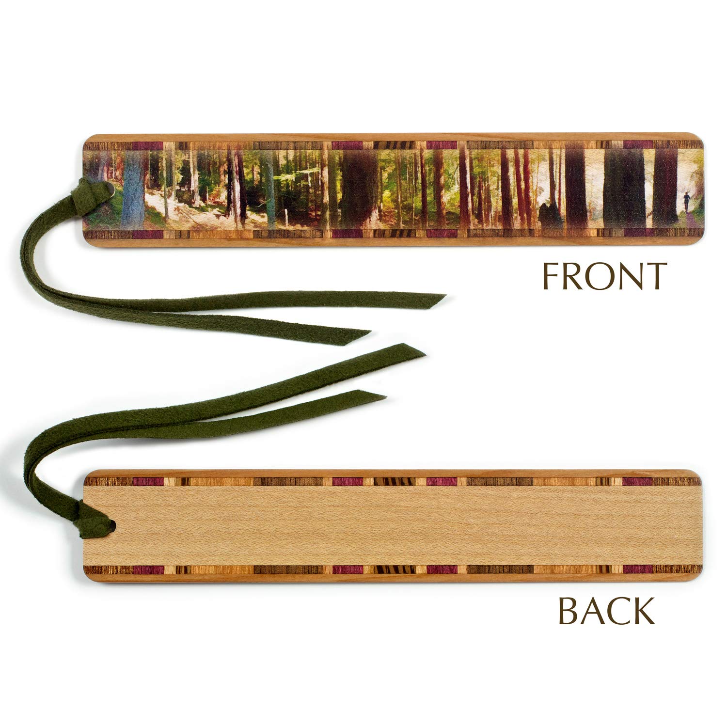 Handmade Wooden Bookmark - Nature Inspired Forest Hiker Design - Personalized Custom Gift - Made in USA - Perfect for Book Lovers & Outdoor Enthusiasts