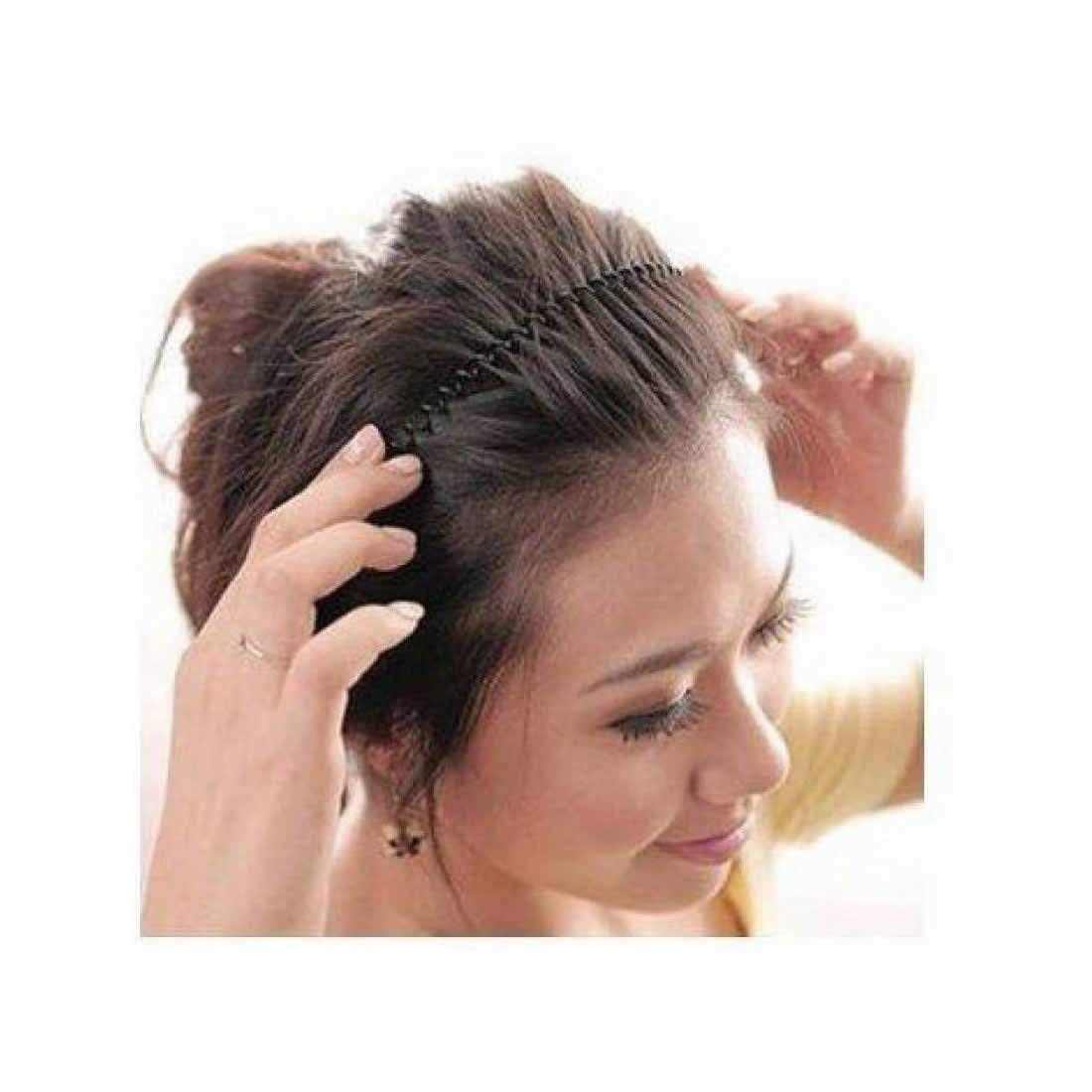 Aairaa Zig Zag Wavy Headband for Men & Women - Black Hair Accessory for Stylish Hair Styling | Perfect for Workouts, Sports & Fashion Everyday Wear