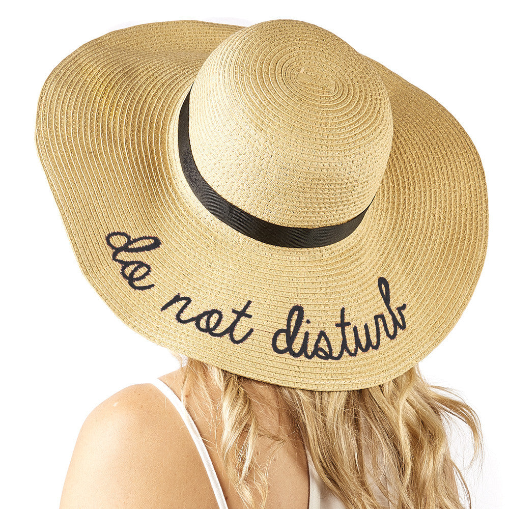 Floppy Straw Sun Hat for Women - Wide Brim UPF 50+ Beach Hat for Sun Protection - Perfect for Summer, Vacation, and Outdoor Activities