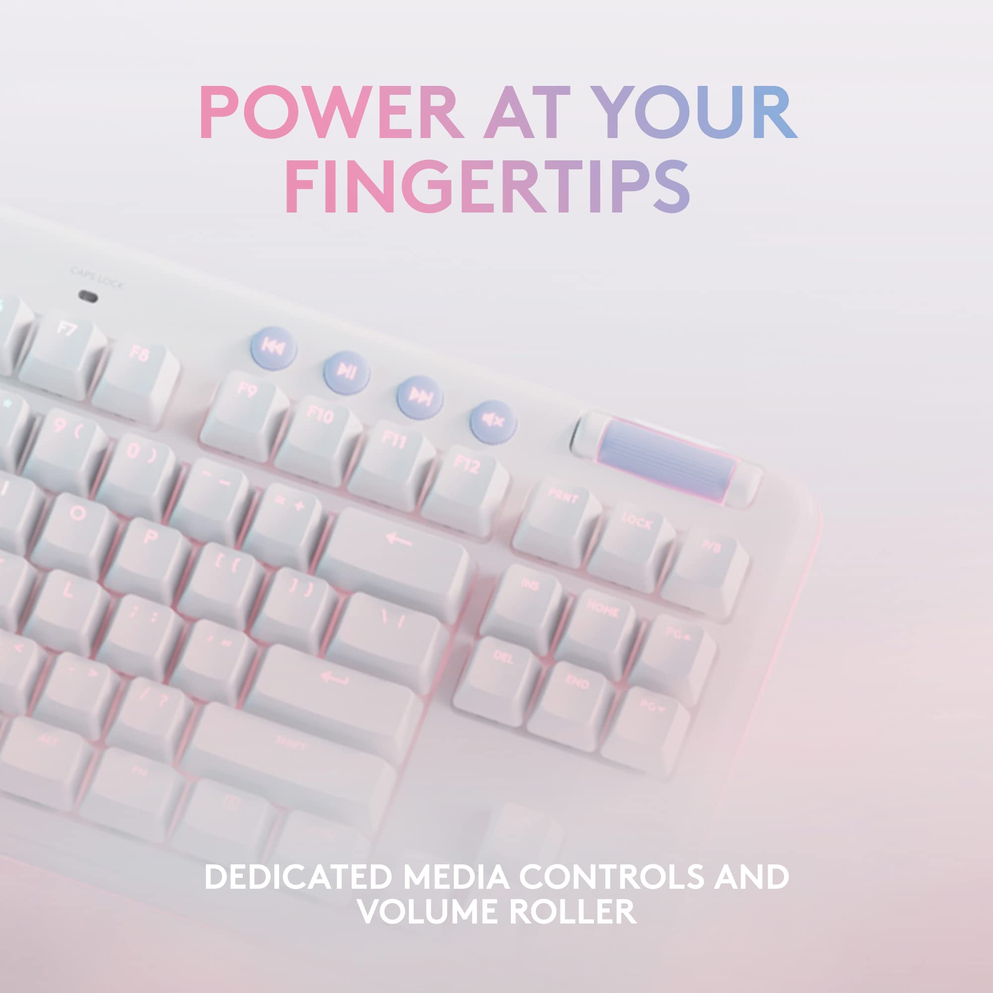 Logitech G713 Wired Mechanical Gaming Keyboard with Linear Switches & G705 Wireless Gaming Mouse Combo - White Mist - Perfect for PC Gaming, Esports & Office Work