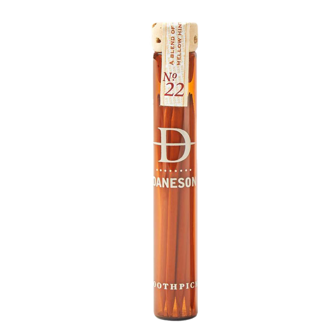 Daneson Naturally Flavored Toothpicks - Bourbon Nº 22 | Premium Wooden Toothpicks with Natural Flavors | Perfect for After Meals, Travel & Gifts