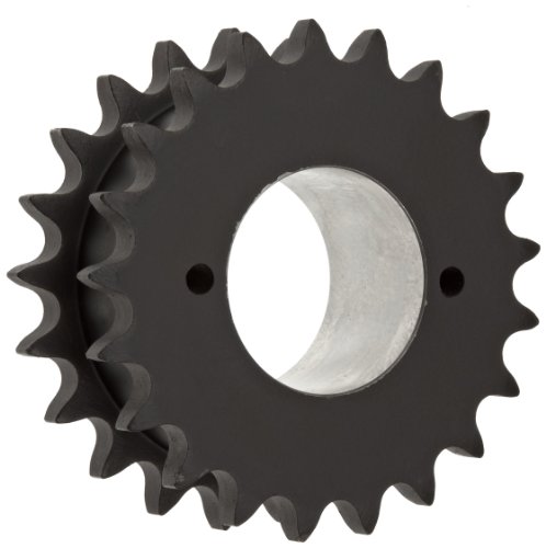 Martin Roller Chain Sprocket - Hardened Teeth Split Taper Bushed Type B Hub - Double/Single Strand 40 Chain Size for H Bushing - 0.5