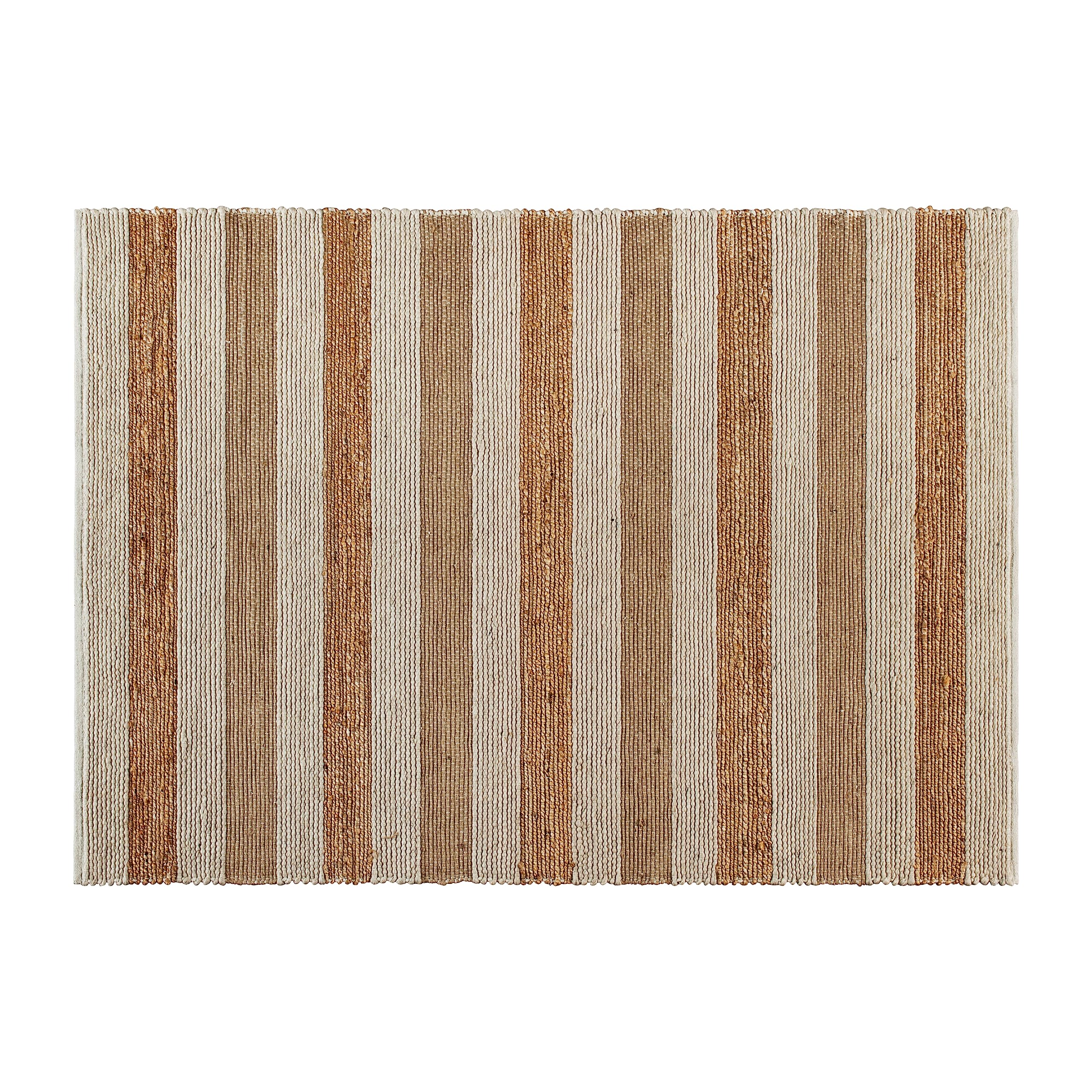 Merrick Lane 5' x 7' Handwoven Jute Blend Area Rug - Natural Fiber Floor Mat for Living Room, Bedroom & Dining Area - Eco-Friendly Home Decor