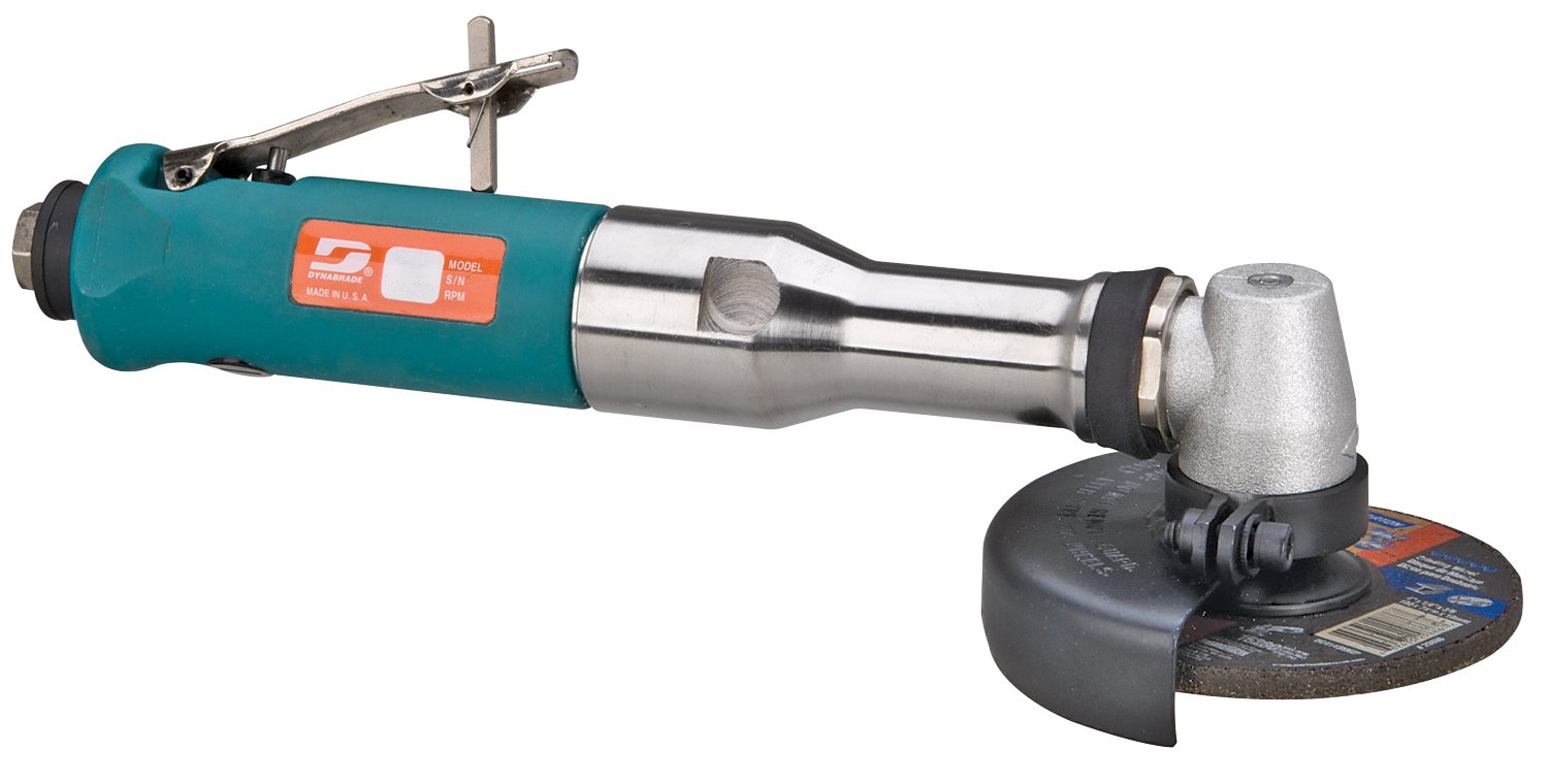 Dynabrade 54777 4-Inch (102mm) Right Angle Grinder with Extended Type 27 Depressed Center Wheel - Perfect for Metalworking, Welding, and Construction Projects