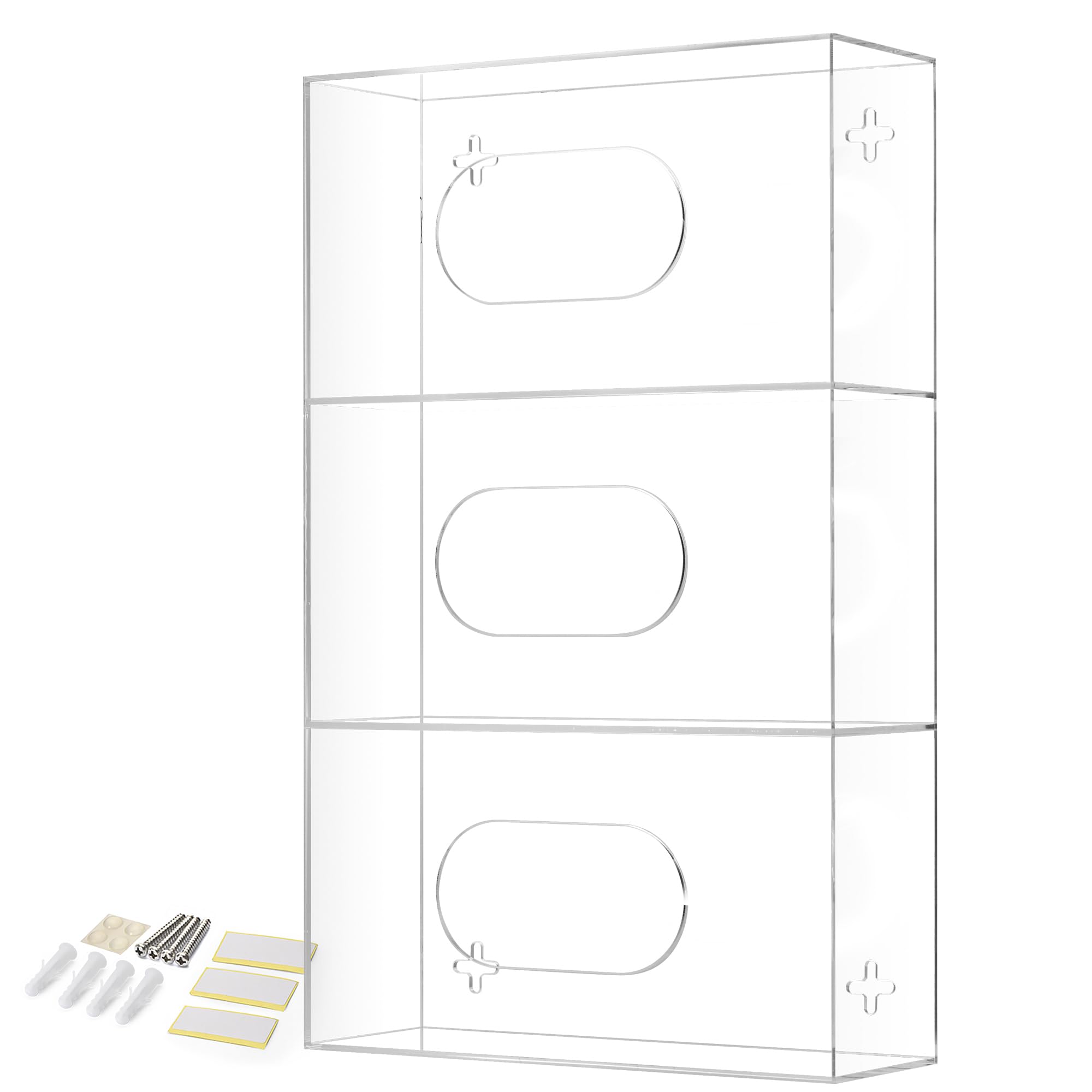 Wall Mount Glove Dispenser for Medical & Kitchen Use - 16.5x10x3.5 Inches