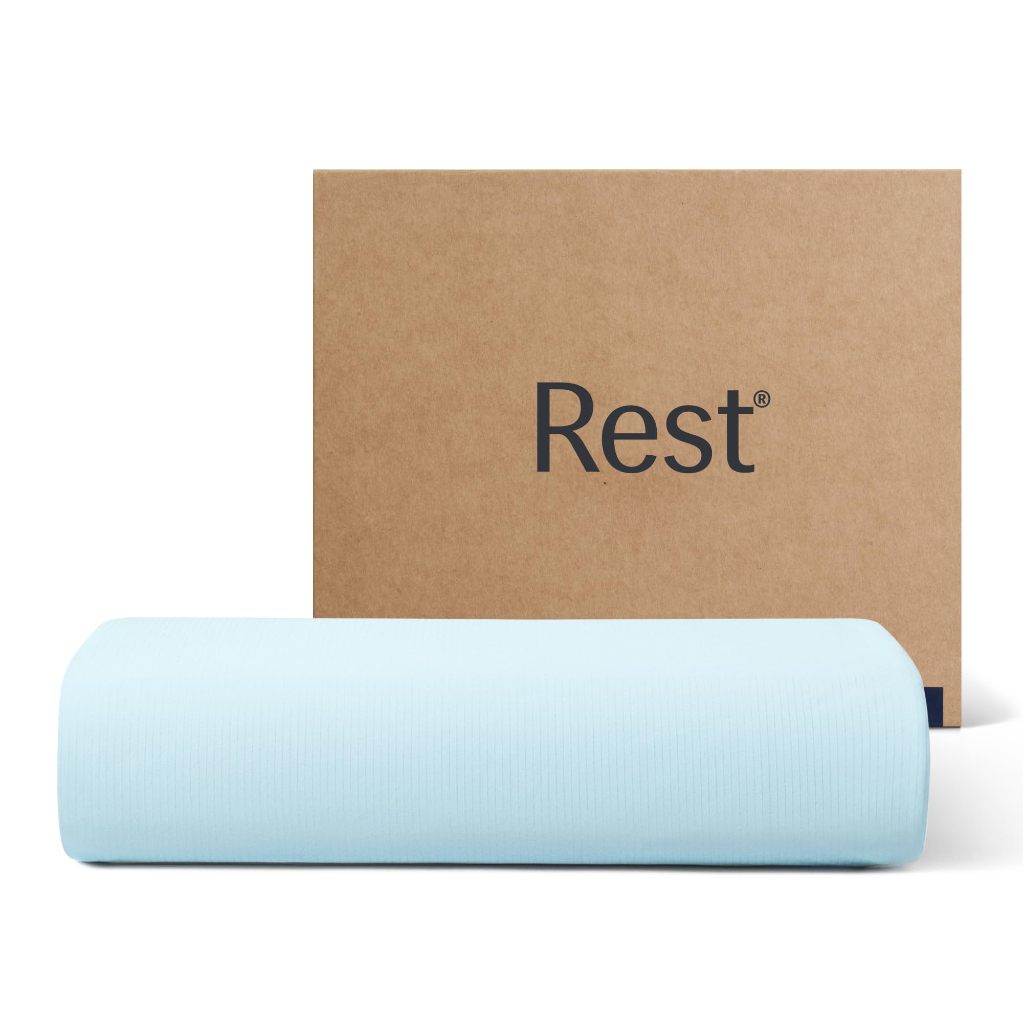 REST® Evercool®+ Flat Sheet Cali King/King Size - Breathable Luxury Bedding for Hot Sleepers & Night Sweats | Woven Ionic+ Self-Cleaning Silver Yarn for Sensitive Skin | Light Blue Cooling Sheets for Summer & All Seasons | Perfect for Bedroom, Guest Room & Hotel Use