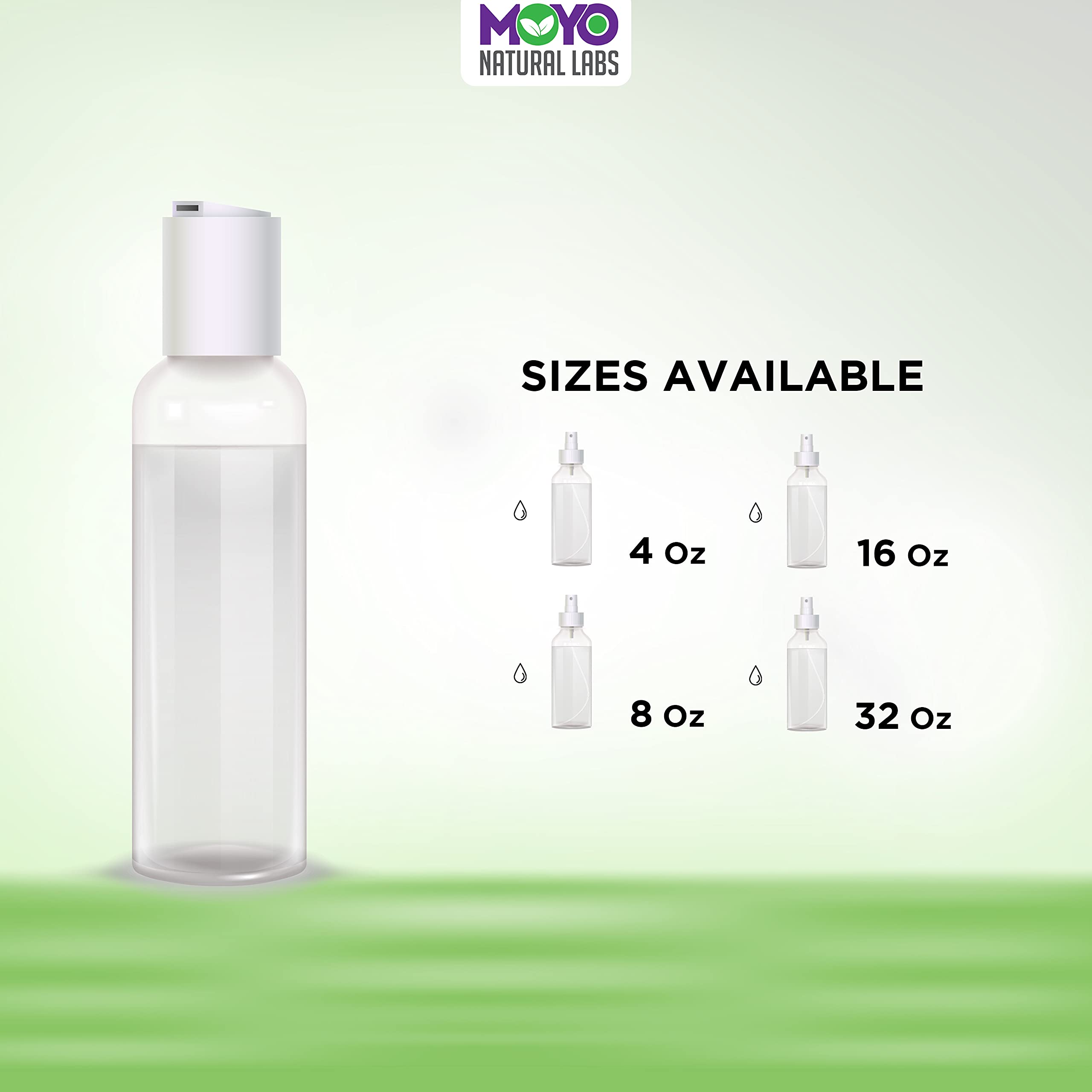 8 oz Travel Bottles for Toiletries - BPA Free HDPE Plastic Squeezable Containers with Leakproof Disc Caps (4 Pack, Translucent White) - Perfect for Shampoo, Lotion & Cosmetic Travel Essentials