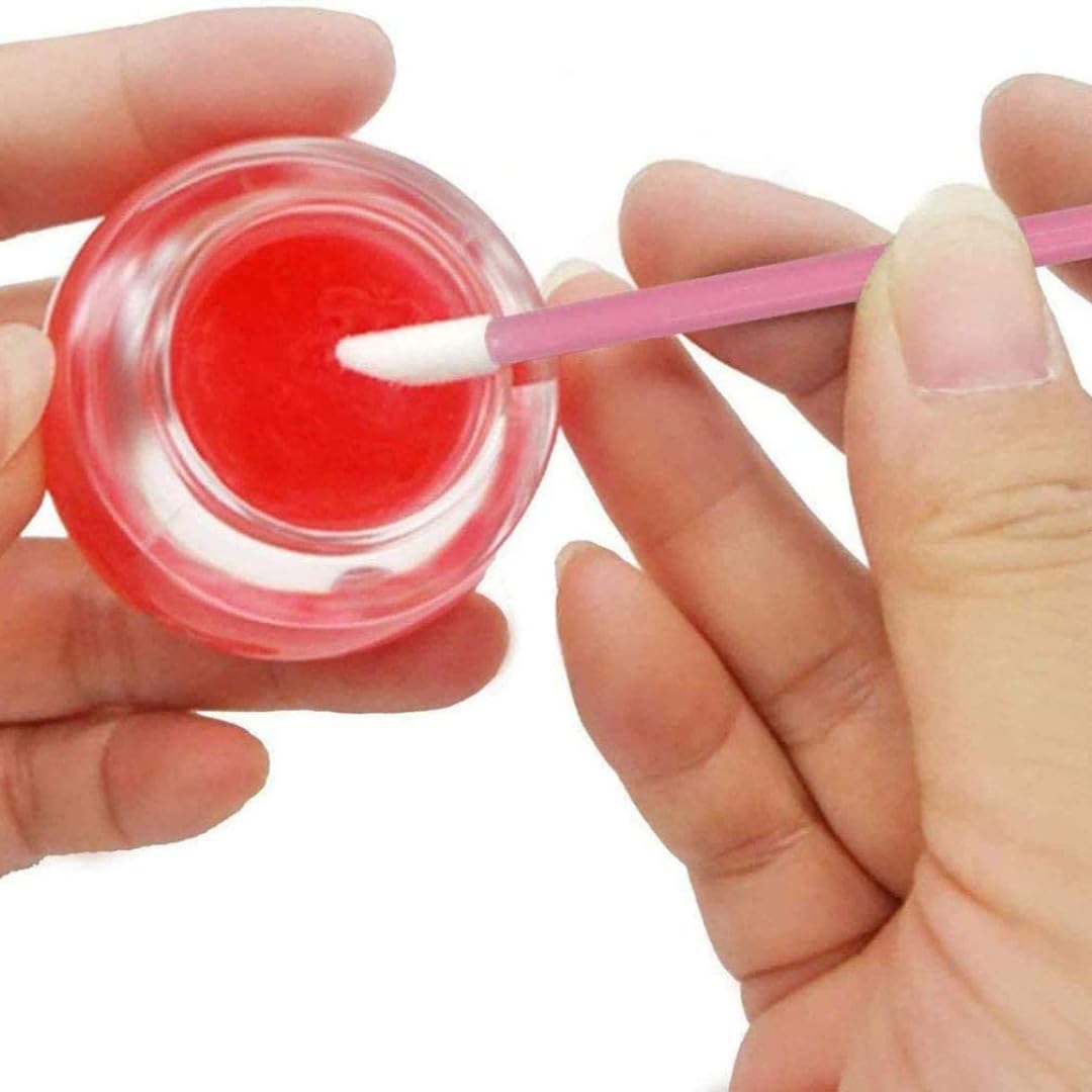 Globelle Disposable Lip Brush Wands - 50 Pack Pink Lipstick & Lip Gloss Applicator, Concealer Brush for Lips, Eyes & Makeup | Perfect for Professional Salons, Home Makeup & Travel Touch-ups