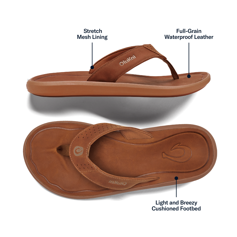 Men's Waterproof Leather Sandals - Comfortable & Durable Fox Brand for Outdoor, Beach & Travel Adventures