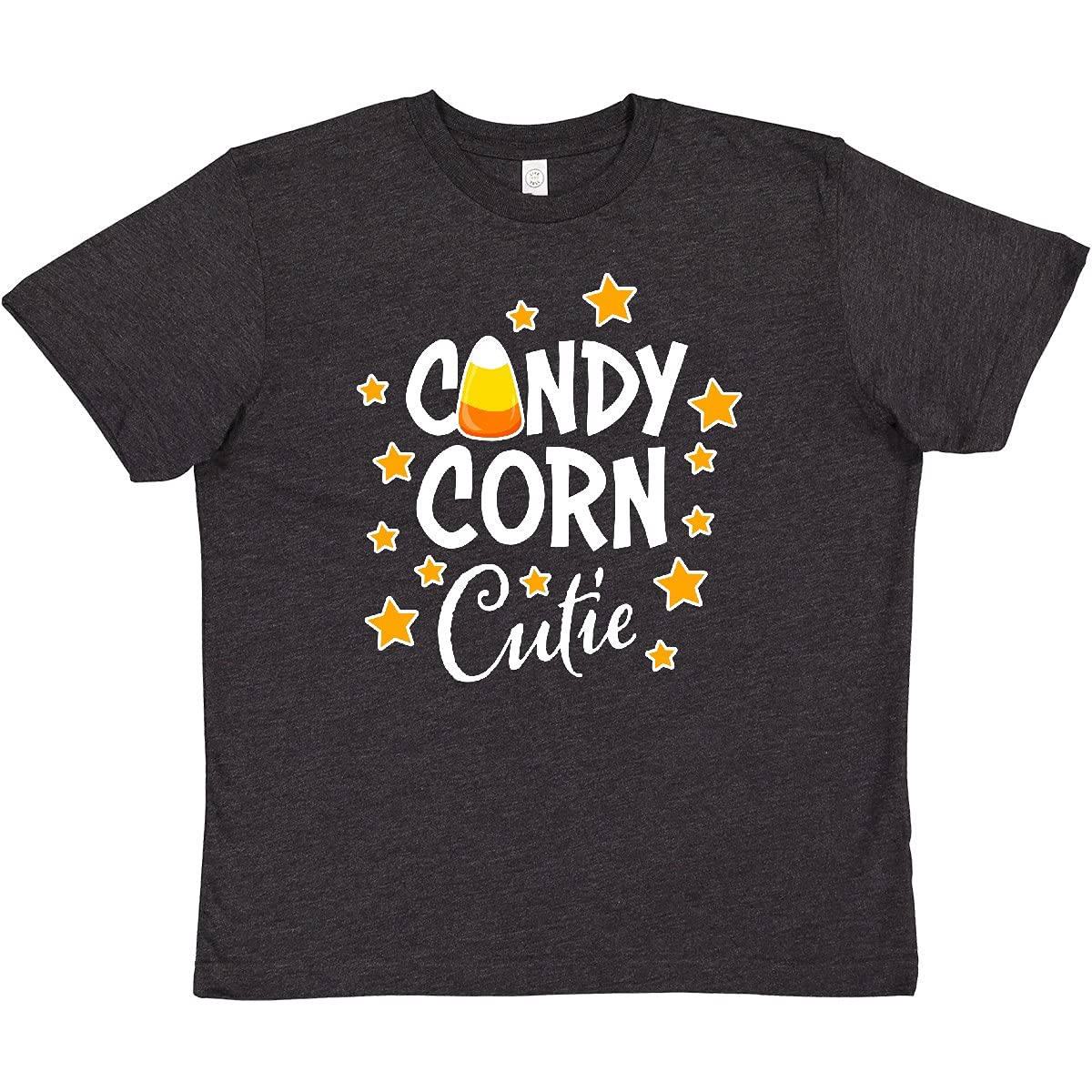 Inktastic Candy Corn Cutie with Stars Youth T-Shirt - Fun Halloween Costume & Cute Kids Outfit for Trick or Treating