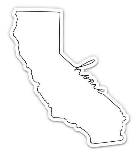 Squiddy California Home Vinyl Sticker Decal - 3 Inch Waterproof Decals for Phone, Laptop, Water Bottle, Notebook, Skateboard - Perfect for DIY Decor, Gifts & Personalization