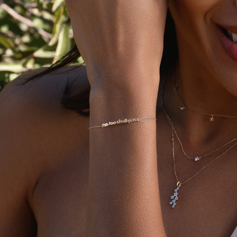 This Too Shall Pass Bracelet - Inspirational Reminder Bracelet for Anxiety Relief & Stress Management - Perfect for Daily Wear, Meditation & Gift Giving