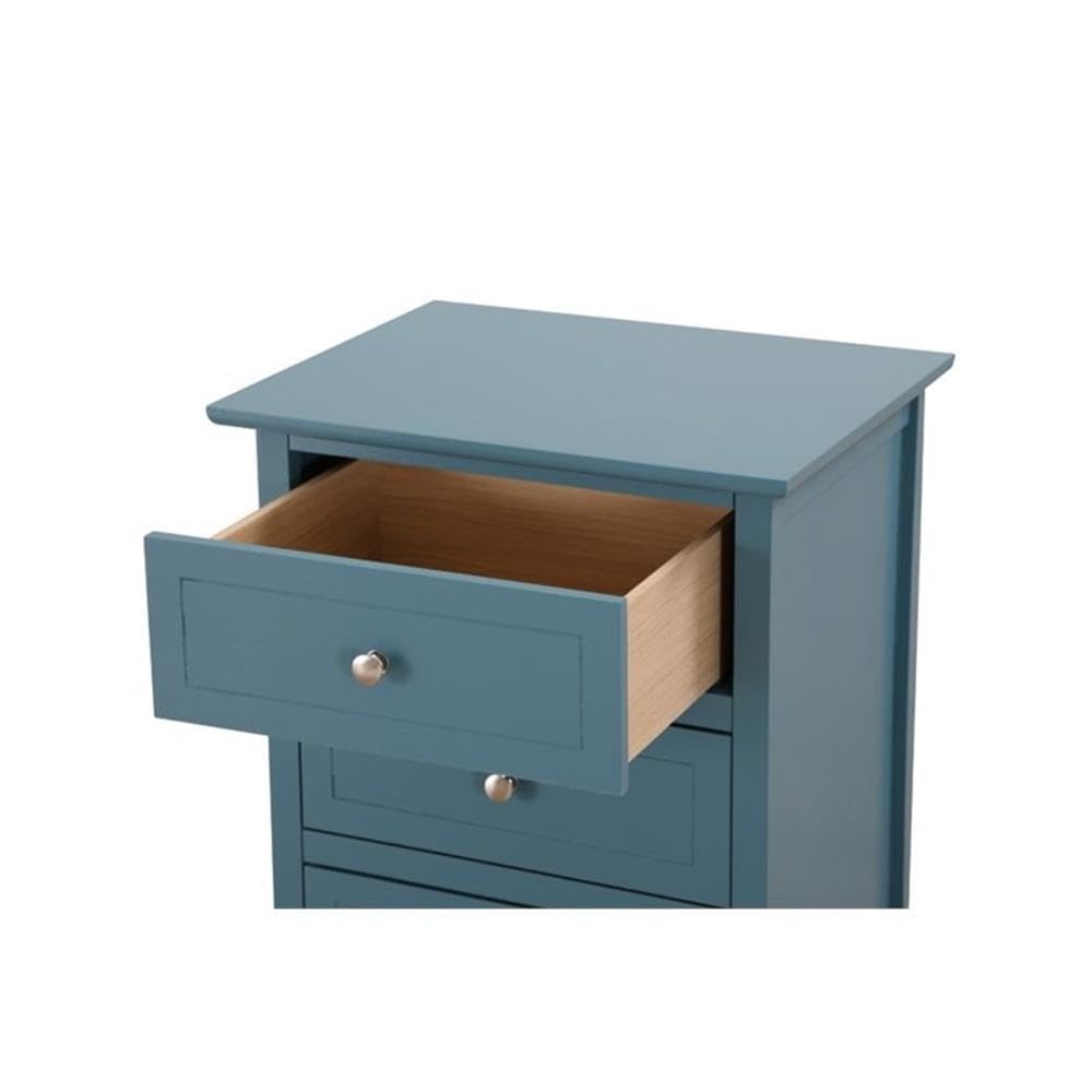 Glory Furniture Daniel 3-Drawer Nightstand in Teal - Modern Bedside Table for Bedroom, Guest Room & Nursery Storage